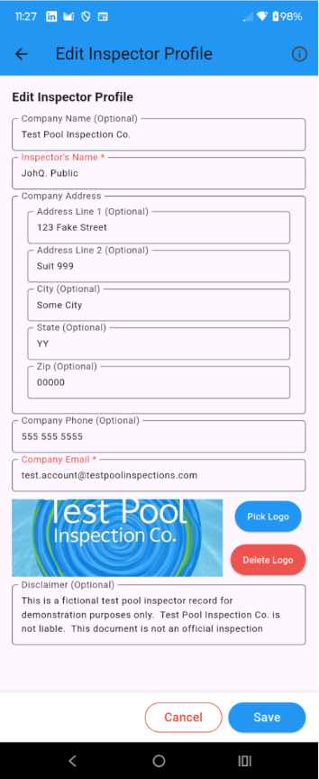 Inspector Edit Form